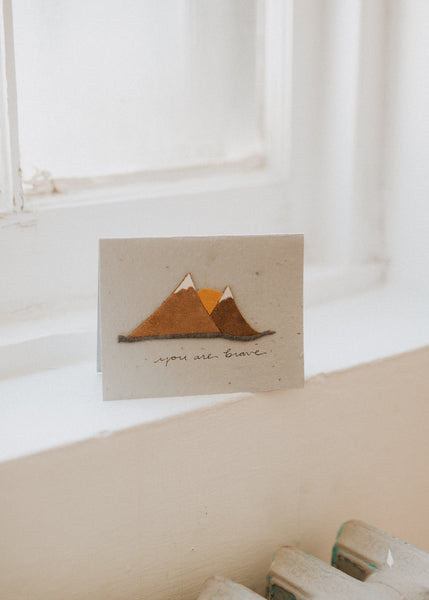 'You are Brave' - Handmade Seed Cards
