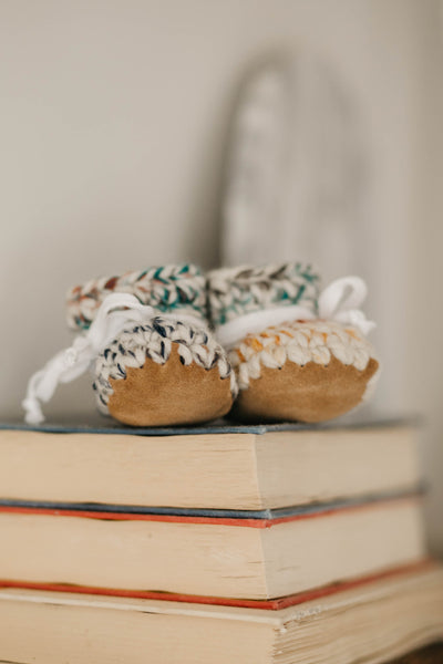 'Rainbow Baby' Leather Slippers // Baby