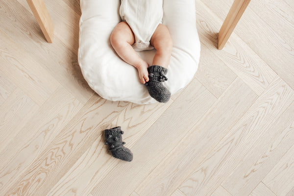 Knit Pattern: Knit Bobble Booties - Digital Download