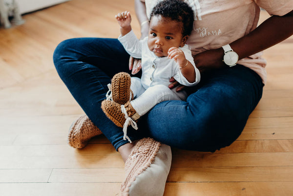 'Classic White Tweed' Slippers // Baby // Made to Order