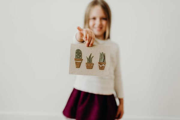 'Succulents' - Handmade Seed Cards