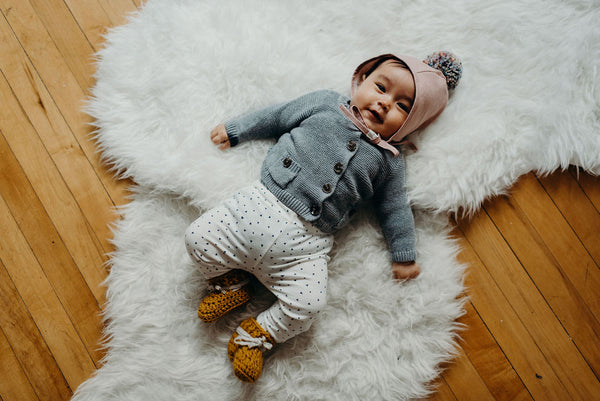 'Black Tweed' Slippers // Baby // Made to Order