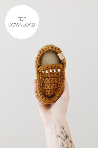 NEW: Crochet Pattern: Toddler + Child Leather Loafers - Digital Download