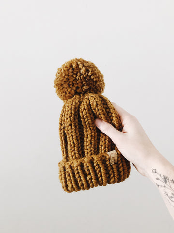 Chunky Knit Hat // Flax // Toddler // RTS