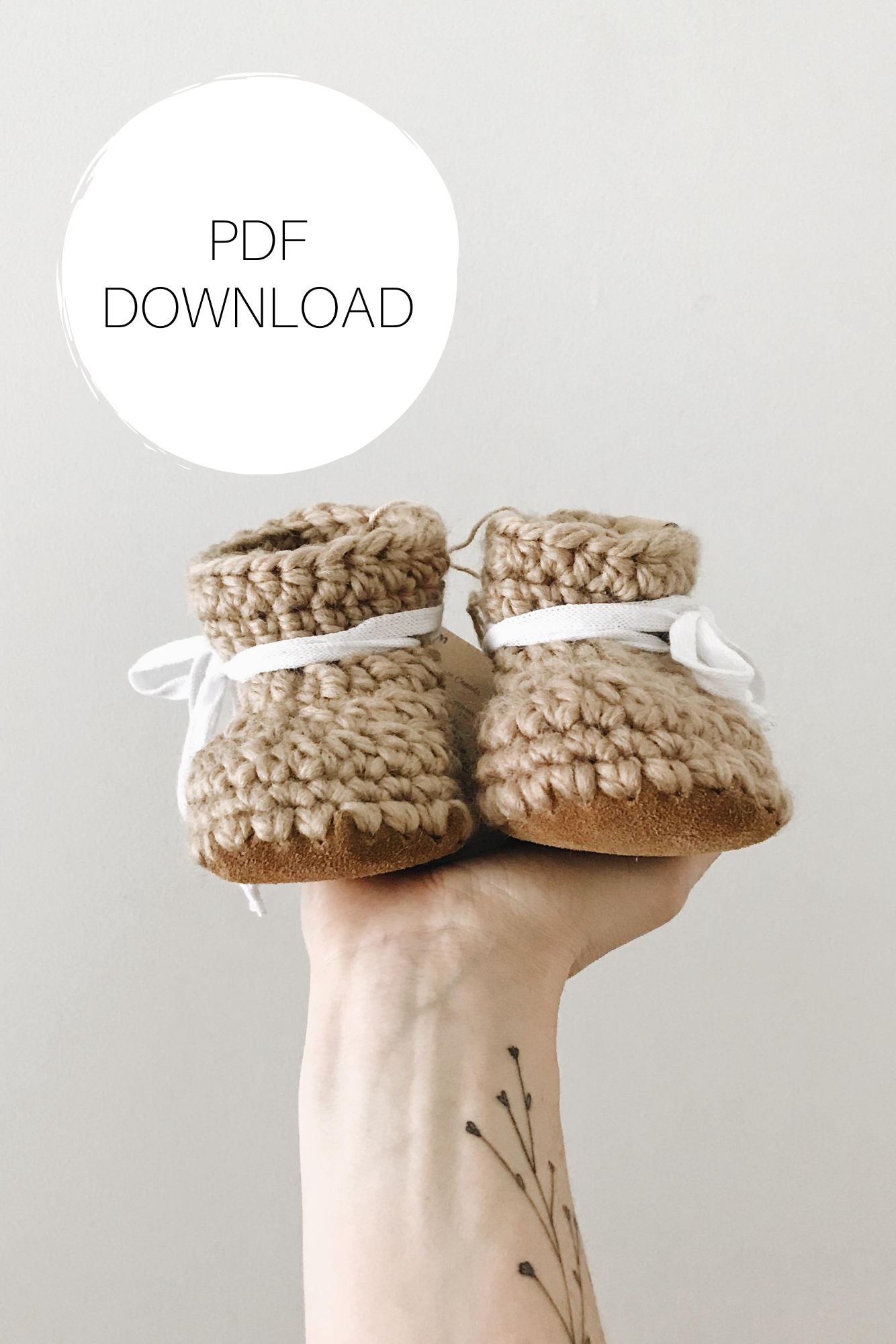 Crochet Pattern: Toddler + Child Leather Slippers - Digital Download